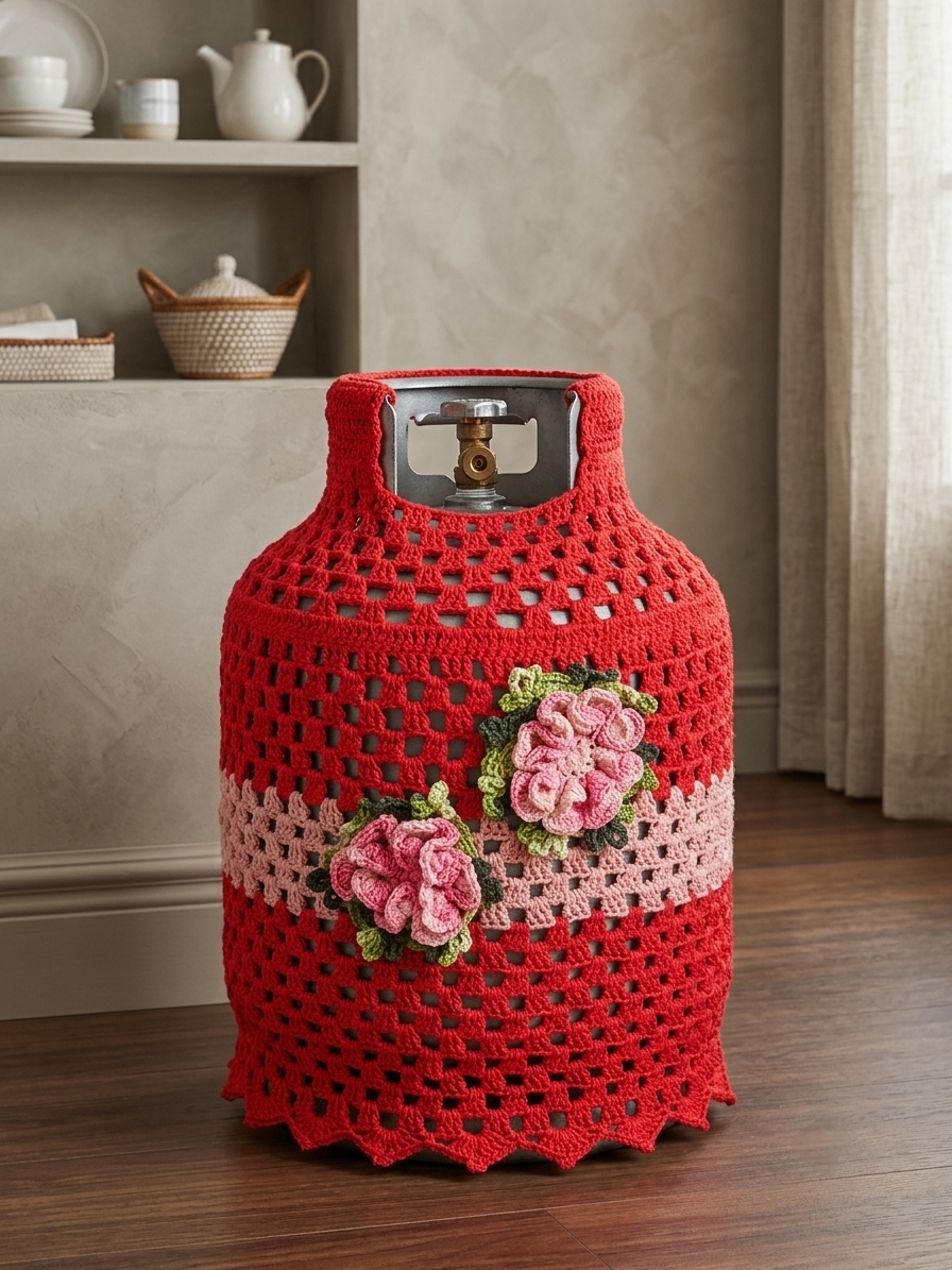 Funda para garrafa a crochet